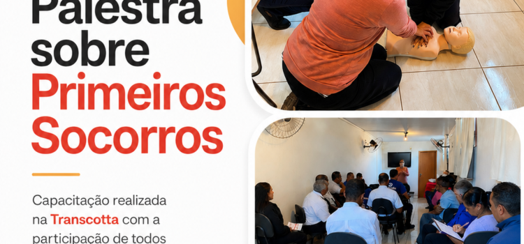 Transcotta realiza treinamento de primeiros socorros e capacita colaboradores para situações de emergência Colaboradores da Transcotta realizam treinamento durante palestra de primeiros socorros.