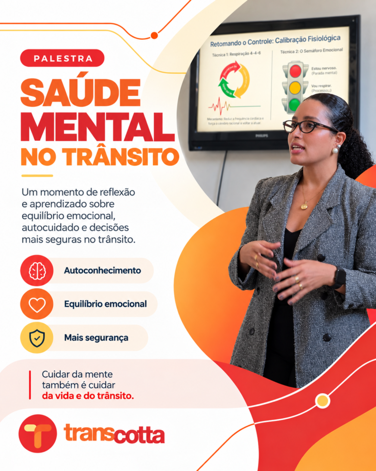 Transcotta promove palestra sobre saúde mental e segurança no trânsito